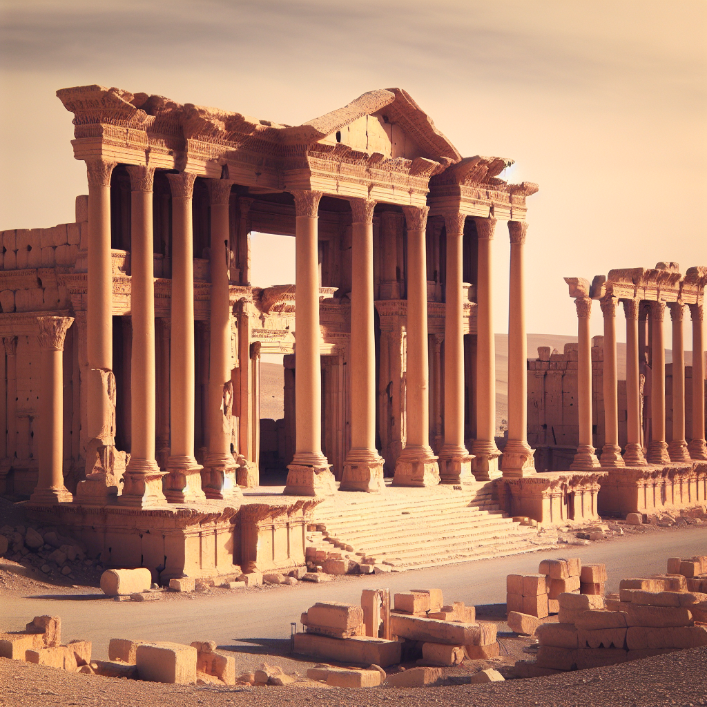 Palmyra in Tadmur, Syria, exemplifying cross-border cultural and financial interests
