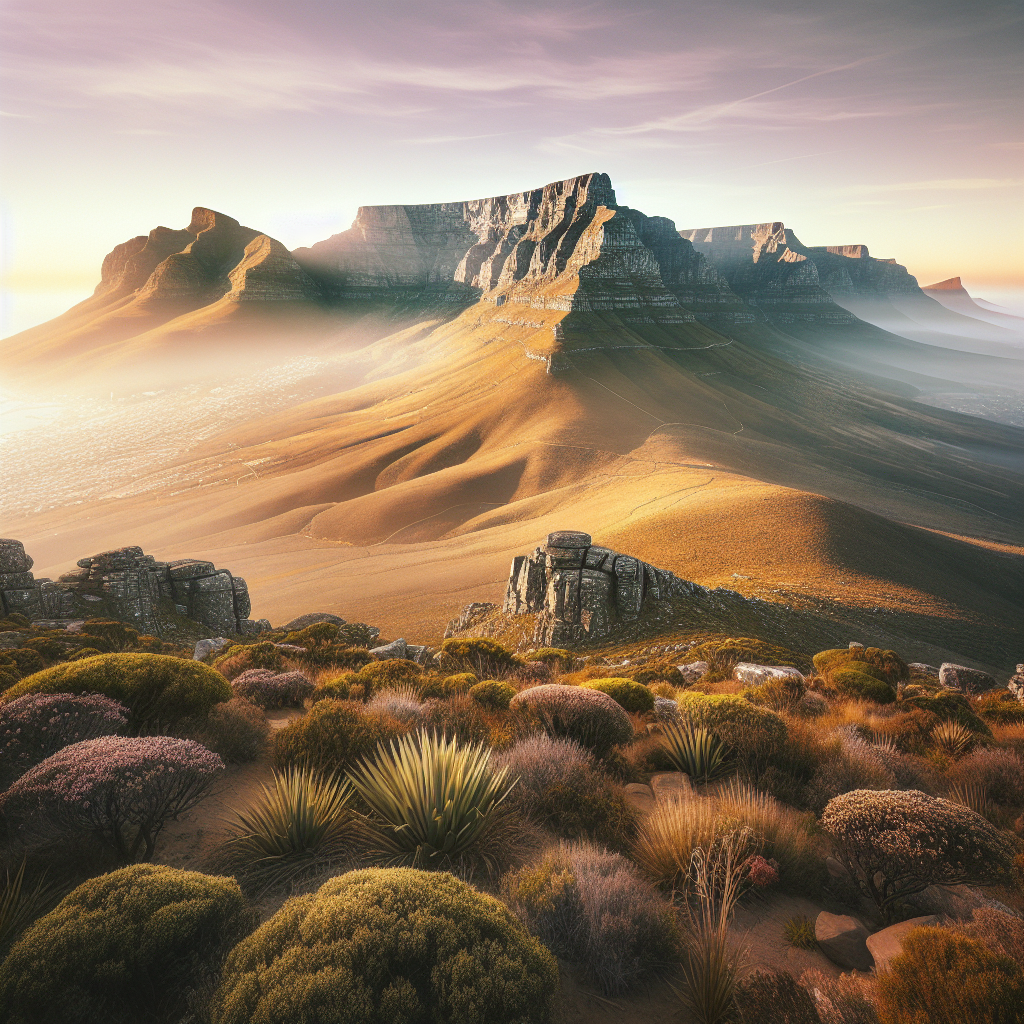 Magnificent view of Table Mountain in Cape Town, South Africa, symbolizing the reach and implications of FBAR for US citizens.