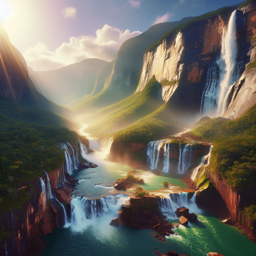 Angel Falls in Canaima National Park, Venezuela