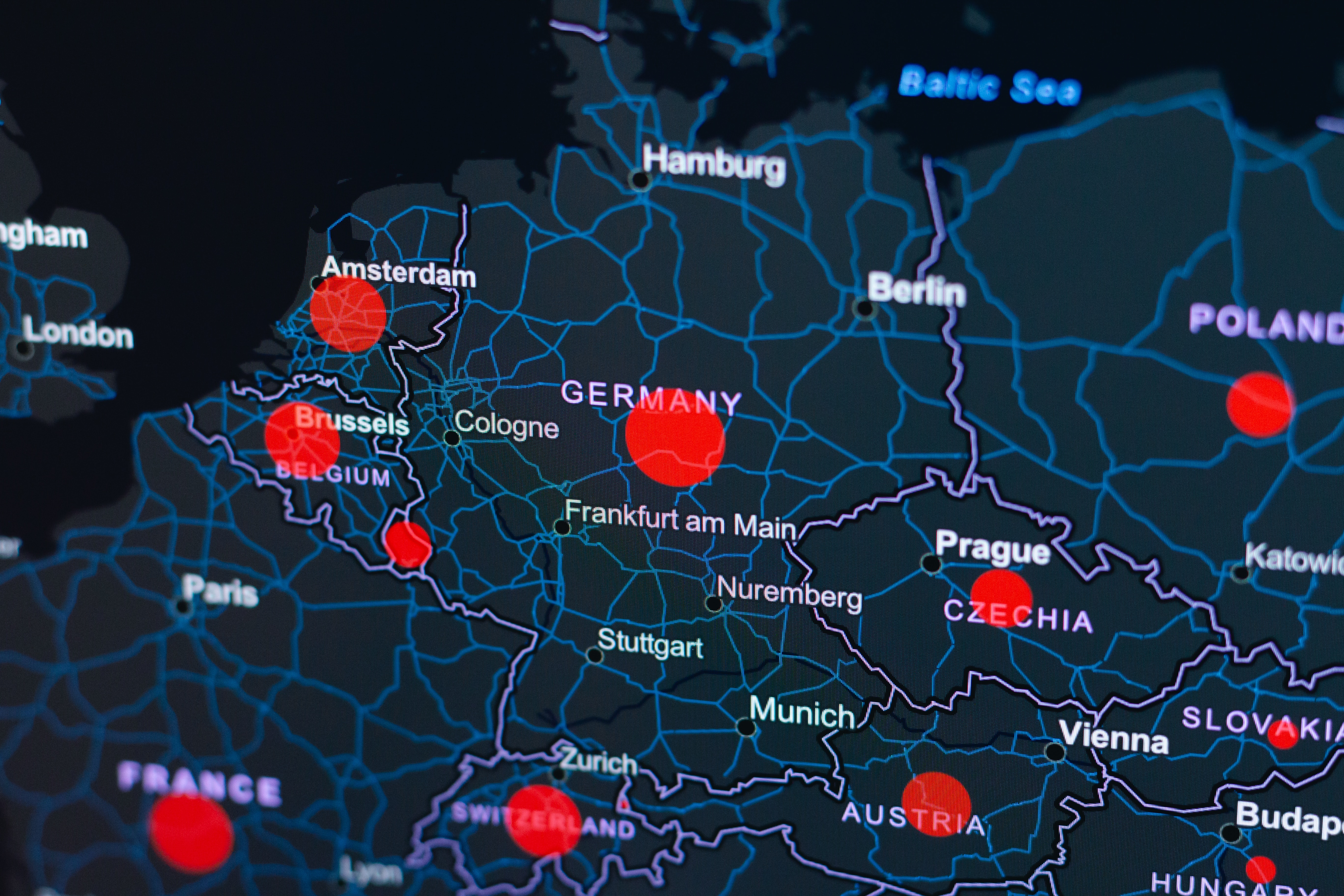 Map of Germany Color Coded by Region